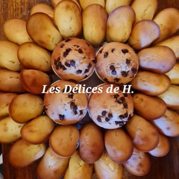 Plateau mixte madeleines + muffins